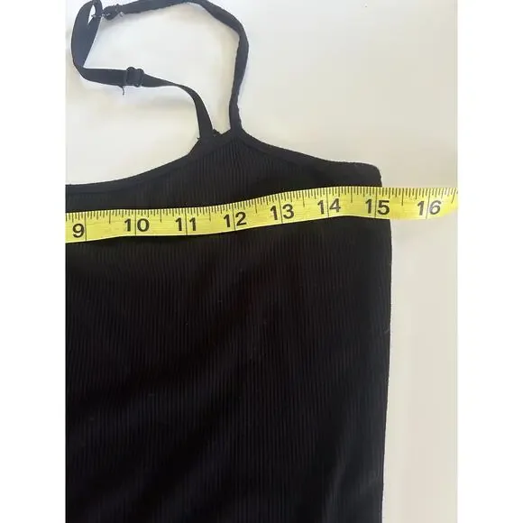 Skims Soft Lounge Long Slip Dress Ribbed Maxi Tank Stretch Modal Onyx Women's 2X - Picture 3 of 10